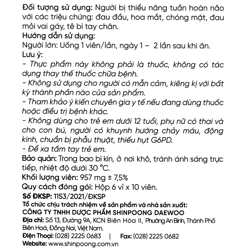Thực phẩm bảo vệ sức khỏe GinkgoQik - 8